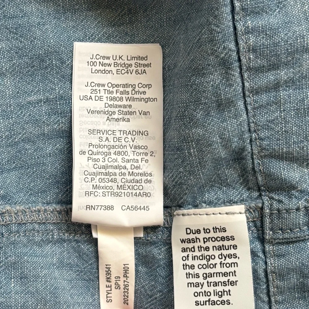 Madewell Midi Skirt Button Front Chic Patio Pockets Cotton Chambray Blue Size 10 - Picture 12 of 12